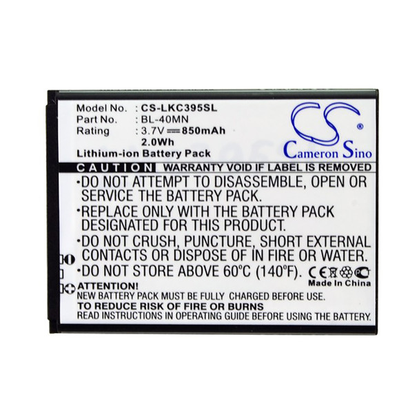 Battery for LG Extravert 2 Freedom II Xpression AT&T Sprint BL-40MN EAC61700902