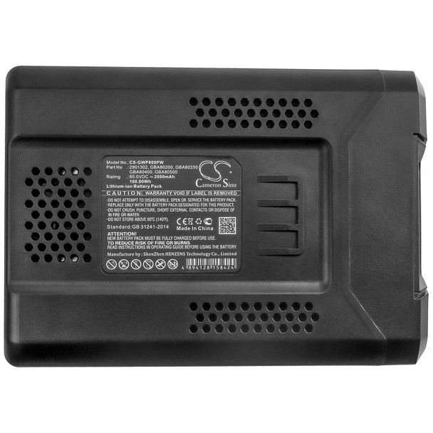 Battery for GreenWorks 2901302 GBA80200 GBA80400 GBA80500 G80B4 Stiga SBT 2580AE