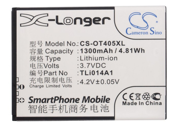 Battery for Alcatel T-Mobile Evolve OT-5020T CAB1400002C1 CAB31C00002C1 TLi014A1