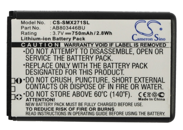 Battery for Samsung B2710 Solid GT-B2710 xcover 271 AB803446BA AB803446BU Li-ion