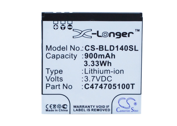 Battery for BLU D140 D141S D141W Dash Jr Social W Junior C474705100T CS-BLD140SL
