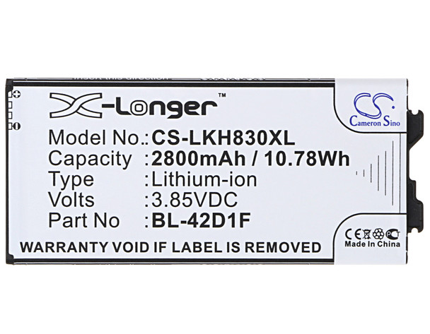 Battery for LG AS992 G5 Lite SE H820 H830 VS987 BL-42D1F EAC63238801 EAC63238901