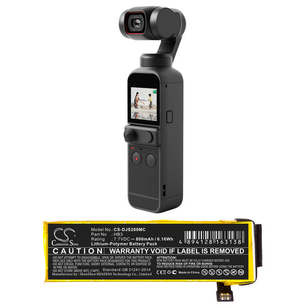 Battery for DJI Osmo Pocket 2 II HB3 OT-210 Camera CS-DJS200MC 7.7v Li-Polymer