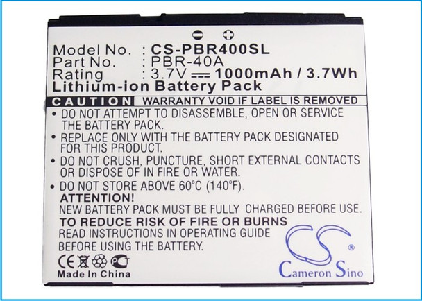 Battery for Pantech 5HTB0102B0A PBR-40A Laser P9050 CS-PBR400SL 3.7V Li-ion