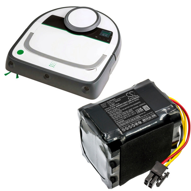 Battery for Vorwerk 20884-1 48245 Kobold VR200 CS-VKR200VX Vacuum Li-ion 14.4V