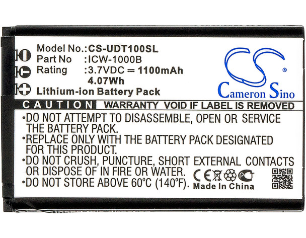 Battery for Incom ICW-1000B UniData WPU-7700 WPU-7800 WPU-7800B WPU-7800B-US
