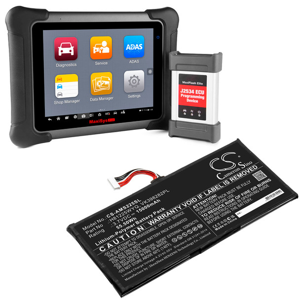 Battery for Autel H81225WYQ VK398282PL MaxiSys Elite CS-AMS225SL 3.7V Li-Polymer