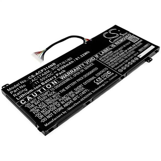 Battery for Acer Spin 3 SP314-52-31FP TravelMate X3410 3ICP7/61/80 AC17A8M