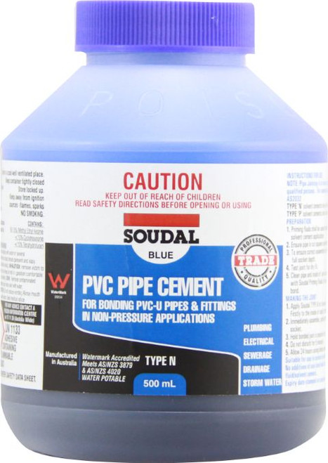 Solvent Cement Type N 250Ml Blue Pvc