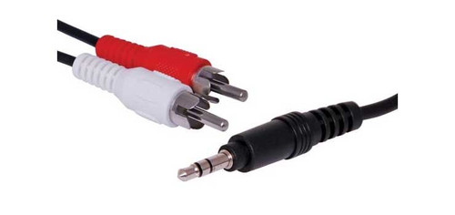 1.5M 3.5Mm Stereo Plug To 2 Rca Male Cable