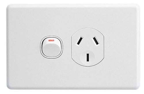 Clipsal Classic C2015-We | 10 Amp Single Power Point | White (Box Of 10)