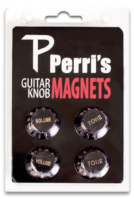 Perris Guitar Knob Fridge Magnets Black (4 Pack)