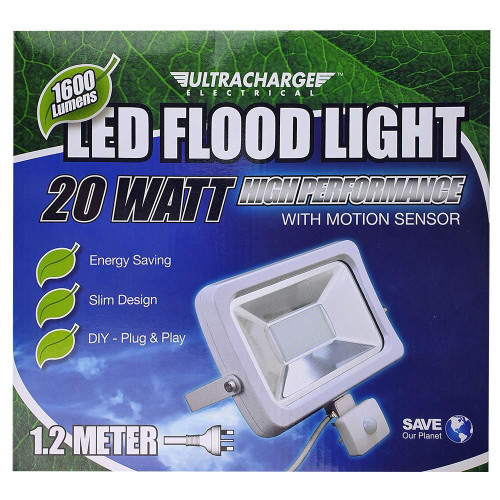 Ultracharge Wall Mount Led Flood Light 20Watt White