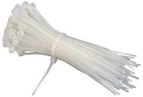 Cable Ties White 300X4.8Mm (Pack Of 100)