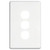 Clipsal Slimline Sc2000 Series Sc2033Cwe 3 Gang Switch Cover Plate, White Electric