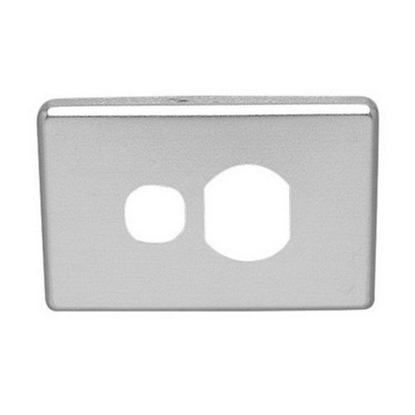 Clipsal Classic C2000 Series Plate Cover Sgl Gpo Brushed Aluminium