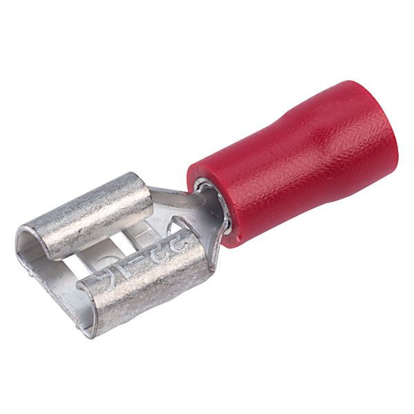 Red Insulated 6.3F Recep (Ea)