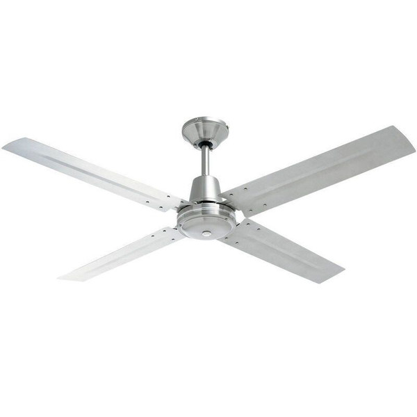 Heller Tyler 50W 1200Mm Brushed Stainless Steel Ceiling Air Fan 4 Blade/3 Speed