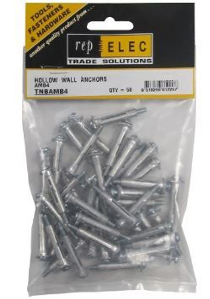 4Mm 6-30 Hollow Wall Anchors (Box Of 200)