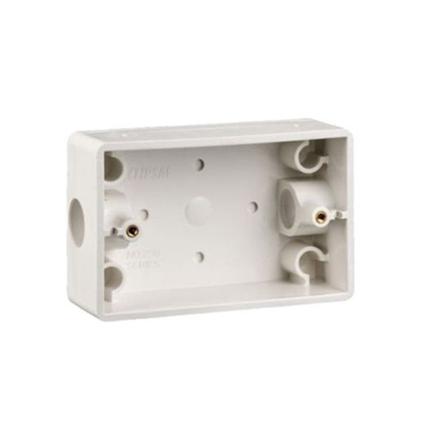 Mounting Box Pvc Rect 2 X 20Mm Entries White - Clipsal (Box Of 10)