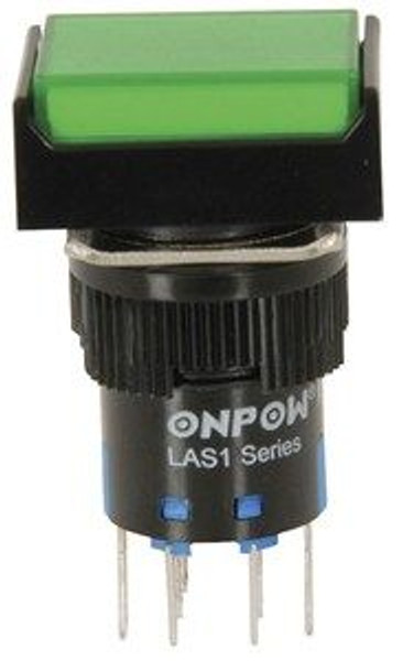 Dpdt Illuminated Momentary Pushbutton Ip65 Green