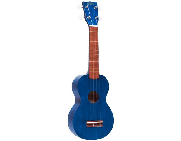 Mahalo Kahiko Soprano Ukulele Transparent Blue