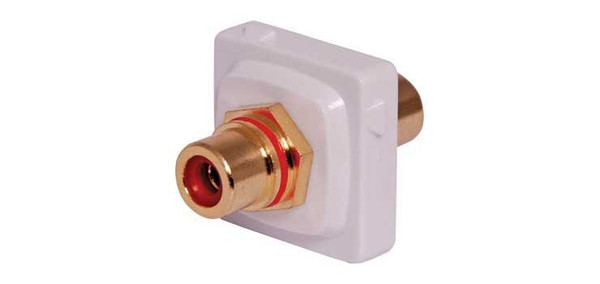 Red Rca To Rca Clipsal Clip-In Mechanism