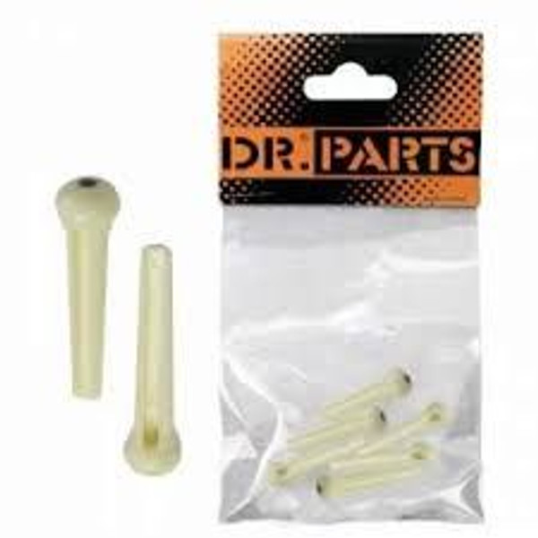 DR White Bridge Pins Pack of 6