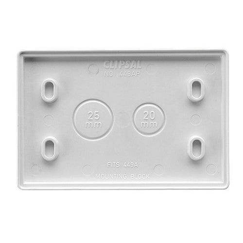 Clipsal Mounting Block Pvc Back Plate Suit 449A