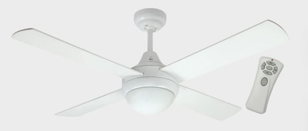 Glendale 1200 Ceiling Fan With Light & Remote Control White