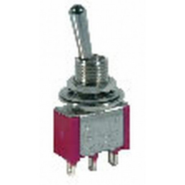 Spdt Centre-Off Miniature Toggle Switch - Solder Tag