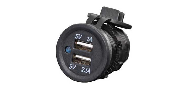 Dual Usb Waterproof Panel Mount 3.1A Charging Socket