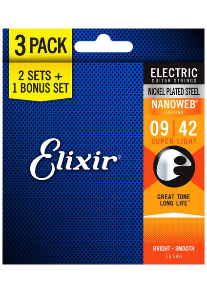 Elixer Nanoweb Electric 9-42 3 Pk