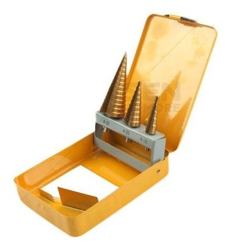 Titanium Coated Step Drill Bits Set