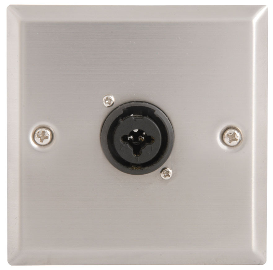 Single XLR Wall Plate with XLR Jack Socket A&C Audio Visual