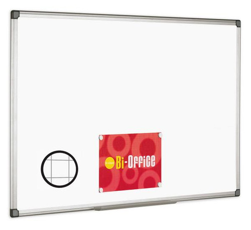 Bi-Office Maya Gridded Magnetic Aluminium Frame Whiteboard