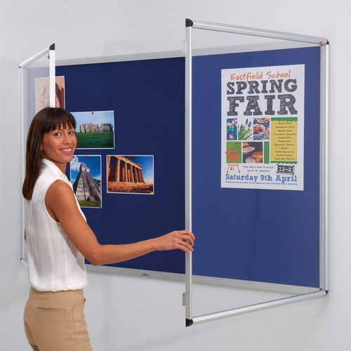 Shield Slimline Showcase Green Frame Noticeboard