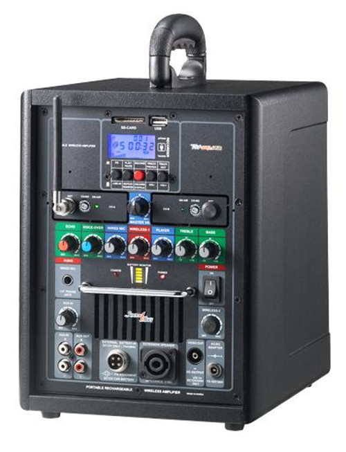 SoundPlus TRAmp-USR 80W USB/SD Recorder/Player + PA System with 2 Microphones