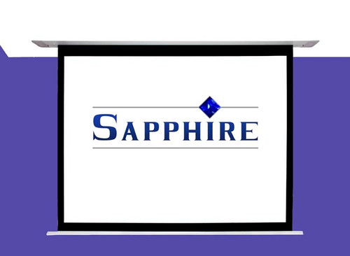 Sapphire In-Ceiling Recessed Electric Projection Screen with IR Remote - Widescreen Format 16:9