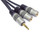 3.5mm Stereo Splitter Oxygen Free Cable 1 x M - 2 x F - Gold Plated