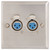 Dual XLR Wall Plate with 2 x 3 pin Sockets