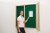 Spaceright Decorative Wood Frame Tamperproof Noticeboard