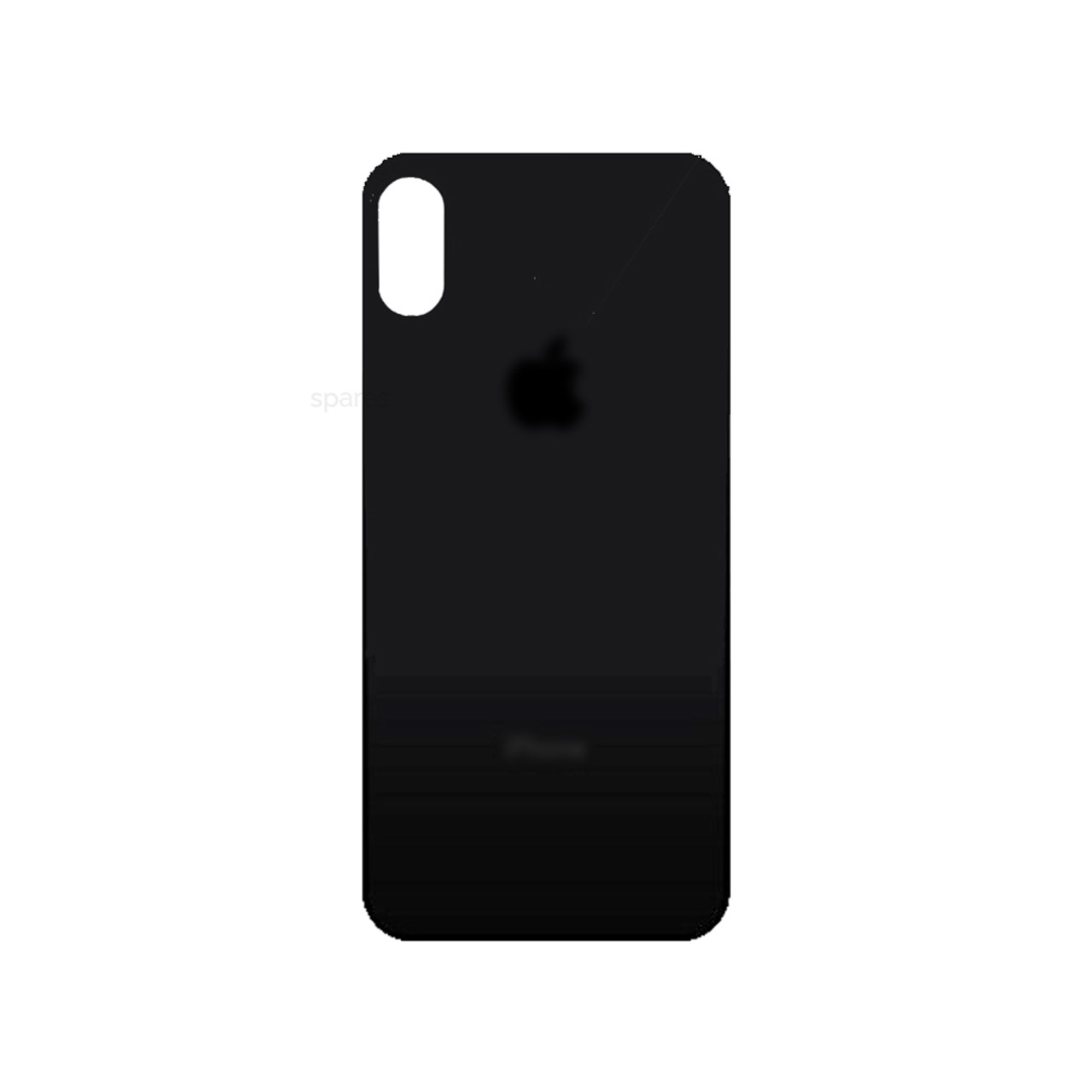 iPhone X Rear Back Glass With Big Camera Hole Space Grey Replacement