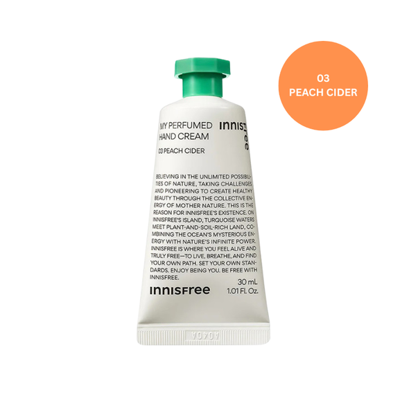 krem duarsh, krem duarsh me arome pjeshke, innisfree, teamra,My Perfumed Hand Cream Peach Cider 03