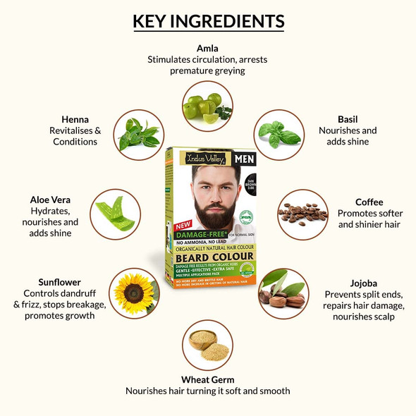 Beard Colour, Boje Mjekre, Mbulon thinjat, Pa amoniak, Kena, Natyrale,Organike,3.0, Dark Brown, Kafe erret Beard Colour, Boje Mjekre, Mbulon thinjat, Pa amoniak, Kena, Natyrale,Organike,3.0, Dark Brown, Kafe erret