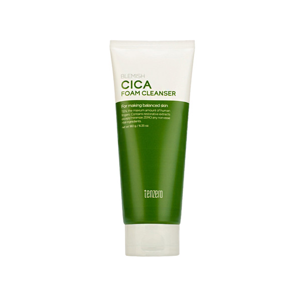 foam cleanser, cica blemish, centella, tenzero, teamra , organic skincare foam cleanser, cica blemish, centella, tenzero, teamra , organic skincare