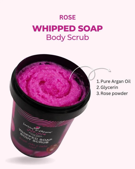 Whiped Soap Scrub With Rose, skrab trupi me trendafil, scrub trupi me trendafil, scrub with rose, jardin doleane, marok, teamra Whiped Soap Scrub With Rose, skrab trupi me trendafil, scrub trupi me trendafil, scrub with rose, jardin doleane, marok, teamra