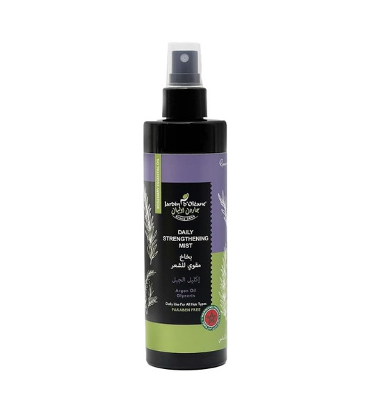 daily Strengthening Hair Mist, Strengthening Hair Mist, hair mist, mist per gloket, spray per floket, rozmarine, trantues pa shpelarje, forcon floket, argan puro, glicerine, jardin doleane, teamra daily Strengthening Hair Mist, Strengthening Hair Mist, hair mist, mist per gloket, spray per floket, rozmarine, trantues pa shpelarje, forcon floket, argan puro, glicerine, jardin doleane, teamra