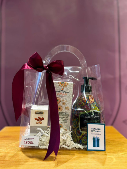 Oriental glow, Vaj Argani 30 ml, Sapun i zi maroken likuid, Dorezë eksfoluese Kessa