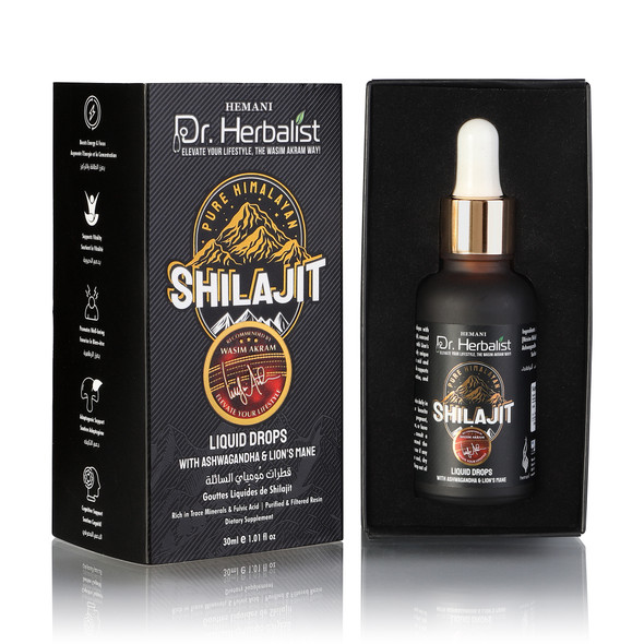 shilajit, liquid drops, shilajit likuid, dr herbalist,hemani, lions mane, ashwagandha, lion mane,Shilajit liquid drops, Himalayan Shilajit lëng, pure Shilajit extract, Shilajit për energji, Shilajit për fokus, suplement natyral Ayurveda, Dr. Herbalist Shilajit